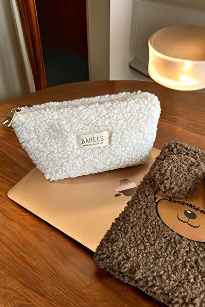 BAHELS Teddy Zippered Single Compartment Wallet Makeup Bag - Pen Holder and Pencil Case