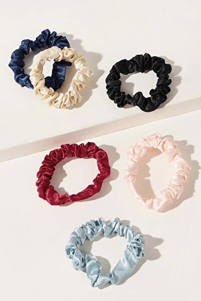 New Obsessions 6 Piece Colorful Slim Fit Satin Bagel Set