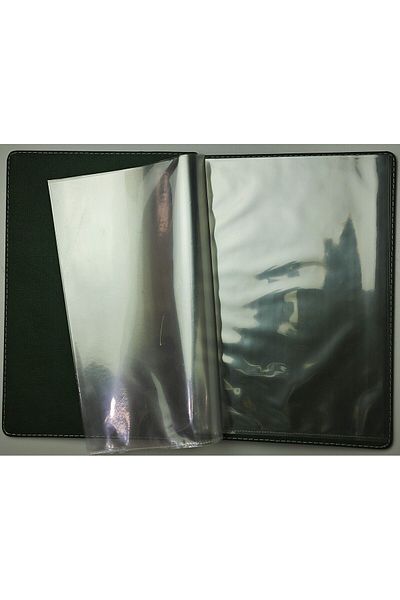 ankara menü A4 Transparent Leather Screw Mounted - Plated Cloth Patterned (1 Piece)