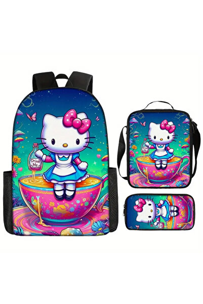 bundle island Set rucsac pentru copii cu figurina Hello Kitty - D128