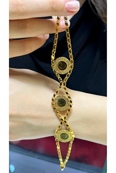 kuyumcu nurettin 16 gr (Gram) Pullu Çeyrekli Künye Bileklik 22 Ayar Altın