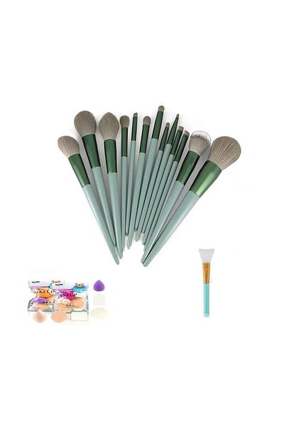 monalisatoka Pensule de machiaj Set de machiaj 20 de piese, Set de pensule de machiaj (VERDE, SET DE 20 DE BUC.)