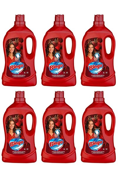 Bingo Renkli Sıvı Bakım Çamaşır Deterjanı 3 Lt 6 Adet