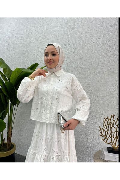 ETEKEVİM Scallop Skirt Suit