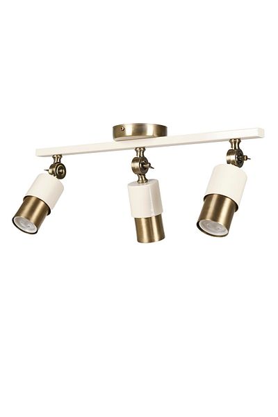 Bozyaka Aydınlatma Lotus 3-piece Antique Finish and Cream Wall Sconce - Daily Led Bulbs Included