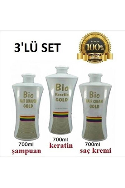 Bio Keratin Gold BİO KERATİN GOLD COSMO Bio Keratin Gold Brezilya Fönü 3'lü S...