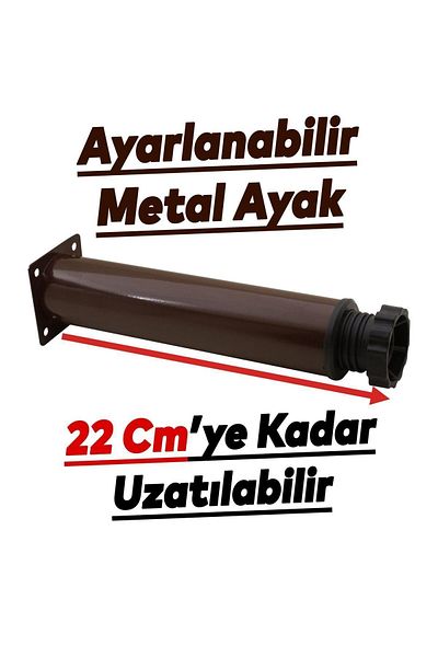 Badem10 Mobilier reglabil Canapea Consolă Fotoliu Suport metalic Riser Picior cafea 20 Cm 4 buc