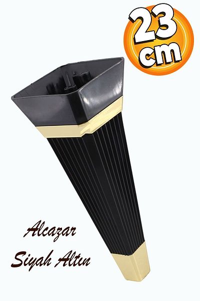 Badem10 Canapea de lux Alcazar Unitate TV - 23 Cm Fotoliu Aur Negru și Picioare Consolă