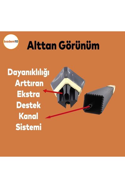 Badem10 Canapea de lux Alcazar Unitate TV - 23 Cm Fotoliu Aur Negru și Picioare Consolă