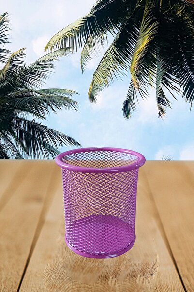 SEYFİKİRTASİYE Suport pentru stilou din plasă metalică de birou 10 Cm Roz