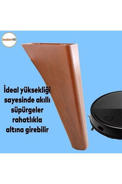 Badem10 Linden Mobilier de lux Canapea Unitate TV Picior Fotoliu 20 Cm Maro Oval Consolă Picioare