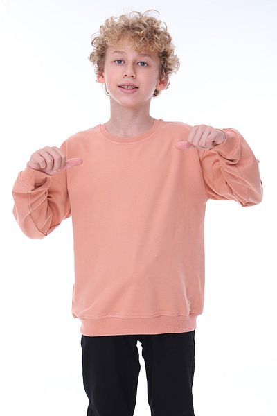 ZUZUNGA Hanorac colorat supradimensionat unisex din bumbac - Crottin simplu (vârsta 2-11)