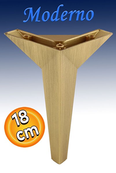 Badem10 Moderno Mobilya Kanepe Tv Ünitesi Konsol Koltuk Ayağı Sarı Gold Altın...