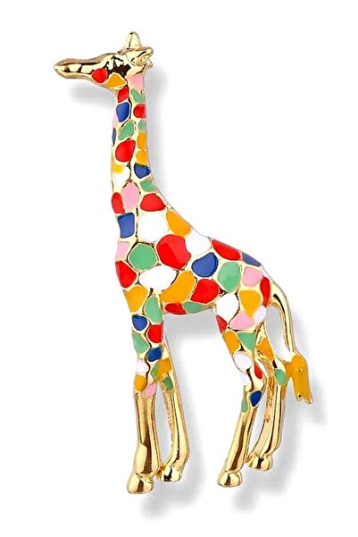 PETEK AKSESUAR Zürafa Renkli Iğnelik Broş