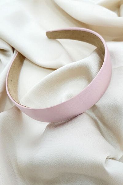 PETEK AKSESUAR Satin Plain Classic Quality Crown Powder Pink