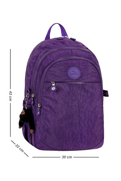 Çanta Trend Luxury Crinkle Monkey High School and Middle School Backpack with Gift - Schoolbag