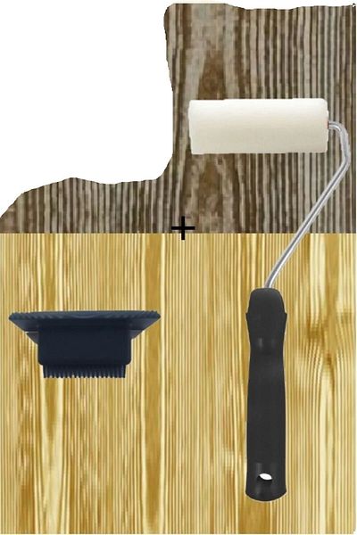 Sanatsal Dünya Budak Technical Practice Set - Wooden Pattern, Brush and Roller Gift