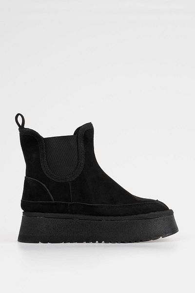 CZ London Dámské Chelsea Boots elastické pohodlné s kožíškem uvnitř
