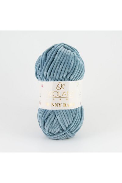 WOLANS 430 Smoke Soft Velvet - Μαλακό νήμα πλεξίματος μωρού, κουβέρτα με μοτίβο κουνελάκι