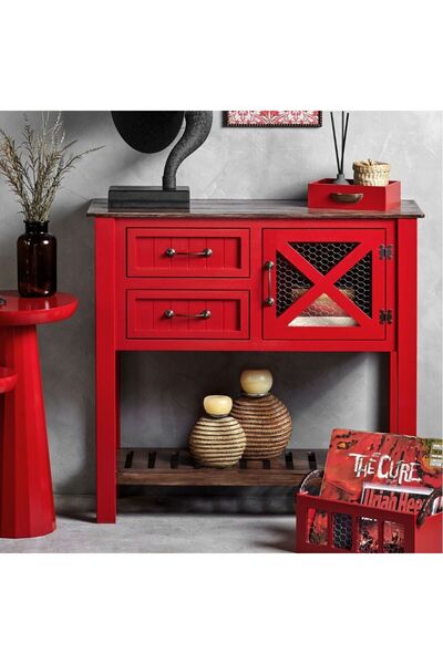 Orta Sofa Kırmızı dresuar yükseklik 80 cm