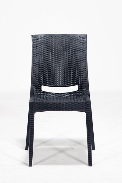 SANDALİE 4 Adet Rattan Antrasit Sandalye / Balkon-bahçe-teras