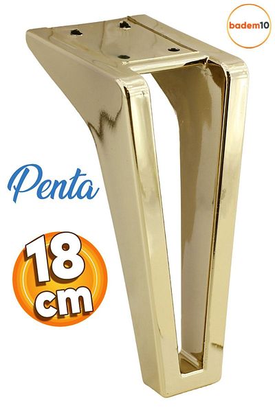 Badem10 Penta Mobilier de lux Canapea Unitate TV Picior Fotoliu 18 Cm Aur Aur Consolă Picioare