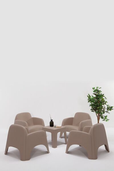 SANDALİE Şile Pratik Bahçe, Balkon Oturma Grubu ( 1+1+1+1+S ) Bahçe Mobilyası...