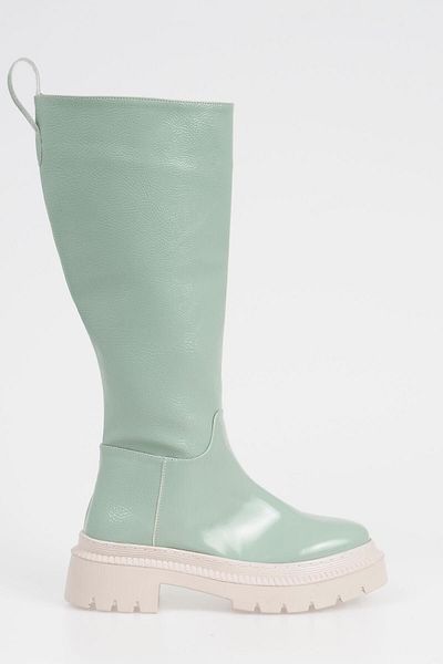 CZ London Women's Laceless Thick Toe Sole Boots