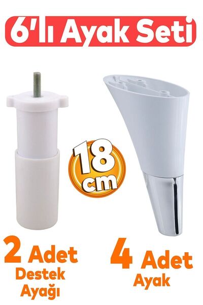 Badem10 Clara 6'lı Set Mobilya Koltuk Kanepe Konsol Yatak Tv Ünite Destek Aya...