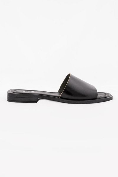 CZ London Genuine Leather Women's Slippers Daily Thick Banded Summer Ra