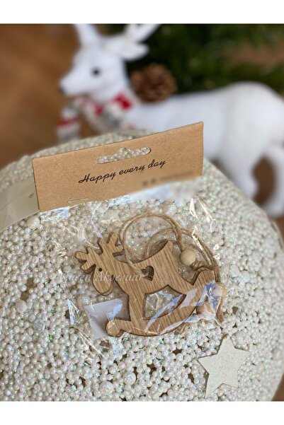 QUEEN AKSESUAR Set de lux de 3 piese, special de Anul Nou, inimă din lemn, ce...