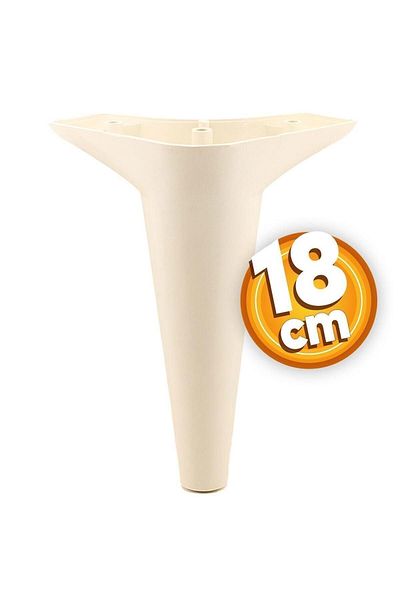 Badem10 Aspen Mobilier de lux Canapea Fotoliu Unitate TV Consolă Picior Picioare 18 Cm Picior crem (4 buc.)