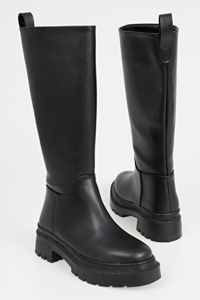 CZ London Women's Laceless Thick Toe Sole Boots