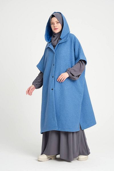 VALENS BOUTİQUE Personality Curly Stamp Panco - Removable Hoodie