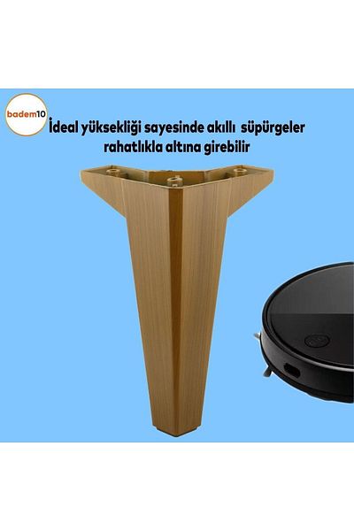 Badem10 Model din lemn culoare nuc închis 18 cm picioare mobilier cedru canapea unitate TV consolă fotoliu
