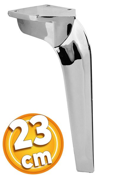 Badem10 Repla Luxury Furniture Sofa Tv Unit Armchair Leg 23 cm Polished Chrome Console Legs