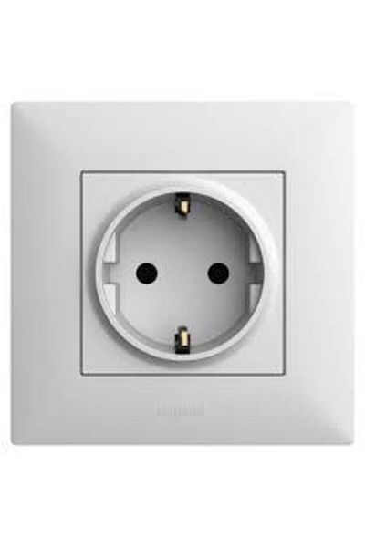 Legrand White Burasitoptanci Rhubarb Grounded Socket Frame