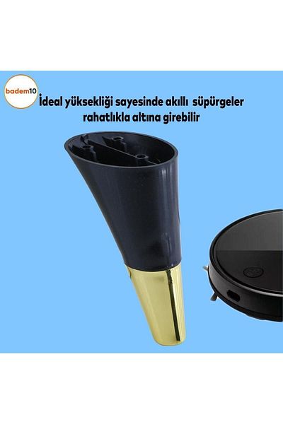 Badem10 Clara Set 6 - Fotoliu și canapea mobilier negru, unitate TV și picior suport 18 cm