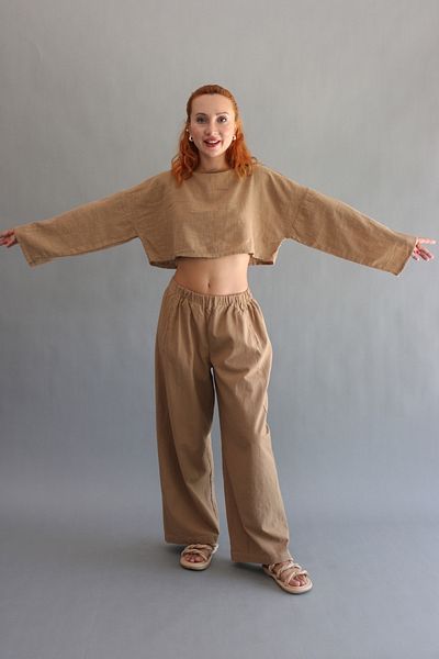 ASC SUN Asymmetric Linen Trousers