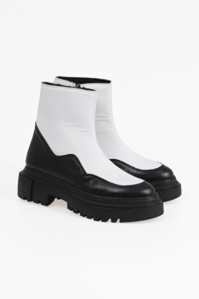 CZ London Γυναικείες μπότες χιονιού χωρίς φερμουάρ από γνήσιο δέρμα