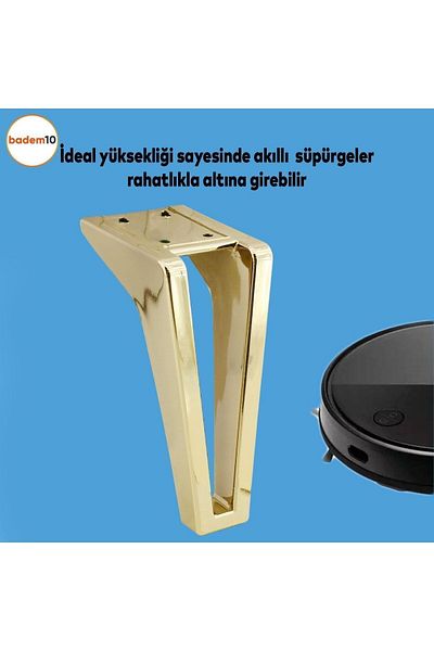 Badem10 Penta Mobilier de lux Canapea Unitate TV Picior Fotoliu 18 Cm Aur Aur Consolă Picioare