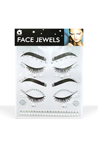 BearPear Hologramlı ve inci Yüz Taşı Face Gems