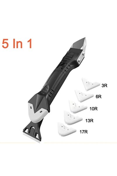 abnturk Silikon Mastikler Sökücü ve Kazıyıcı 5 Başlıklı Derz Kazıyıcı ve Süpe...