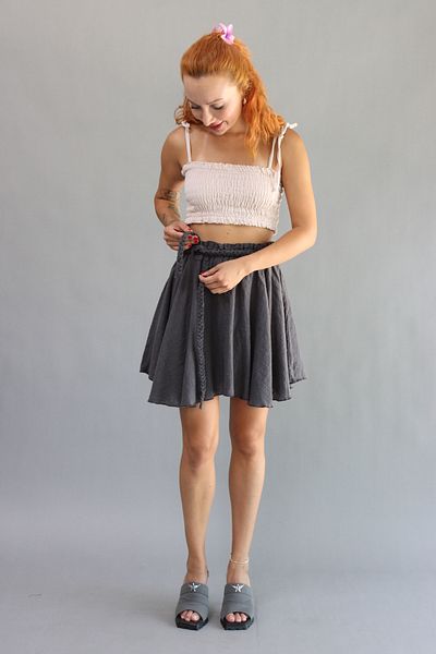 ASC SUN Mini Linen Klosh Skirt