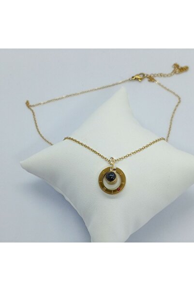 Ödül Moda قلادة من الذهب الصلب مكتوب عليها "أحبك" بـ 100 لغة