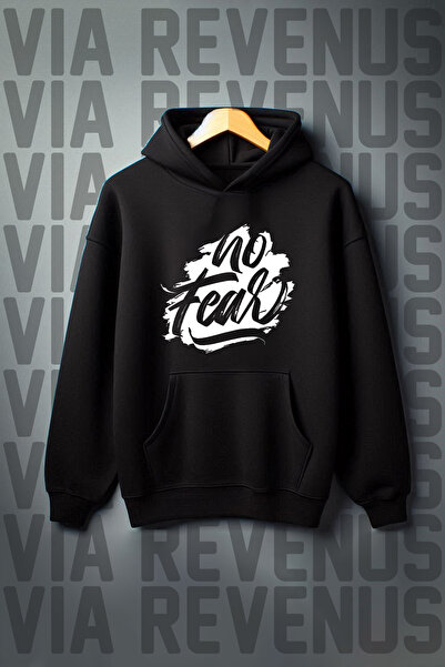 Vordevia No Fear Kangaroo Pattern - Hanorac supradimensionat cu glugă, raster cu 3 fire