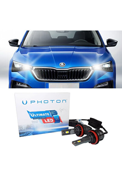 Photon Skoda Scala Led Xenon Uzun Far Ampulü H7 Ultimate 9500 Lumens Yeni Ser...