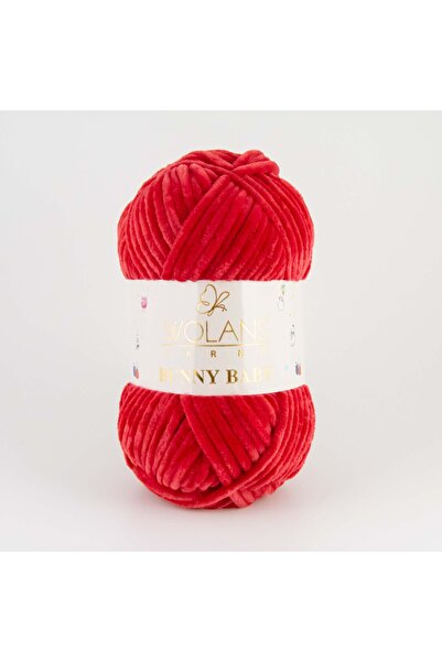 WOLANS 458 Koyu Kırmızı Soft Kadife Bunny Baby Örgü Ipi Kadife Ip Yumuşak Oyuncak Ipi Battaniye Ipi