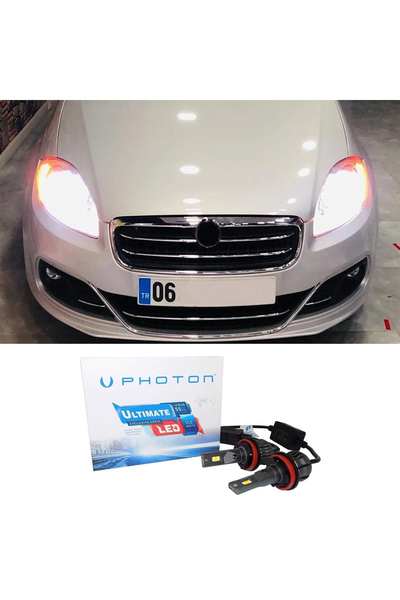 Photon Fiat Linea Led Xenon Sis Farı Ampulü H1 Ultimate 9500 Lumens Yeni Seri Beyaz
