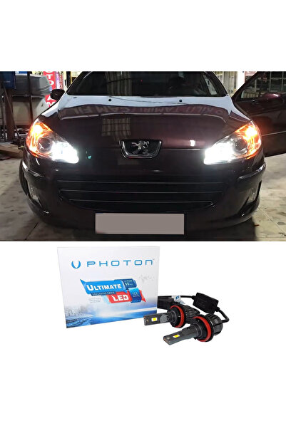 Photon Peugeot 407 Led Xenon Kısa Far Ampulü H1 Ultimate 9500 Lumens Yeni Ser...